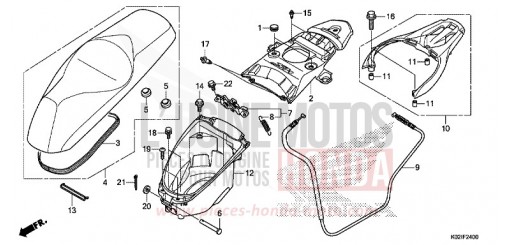 SIEGE/COMPARTIMENT A BAGAGES SH150G de 2016